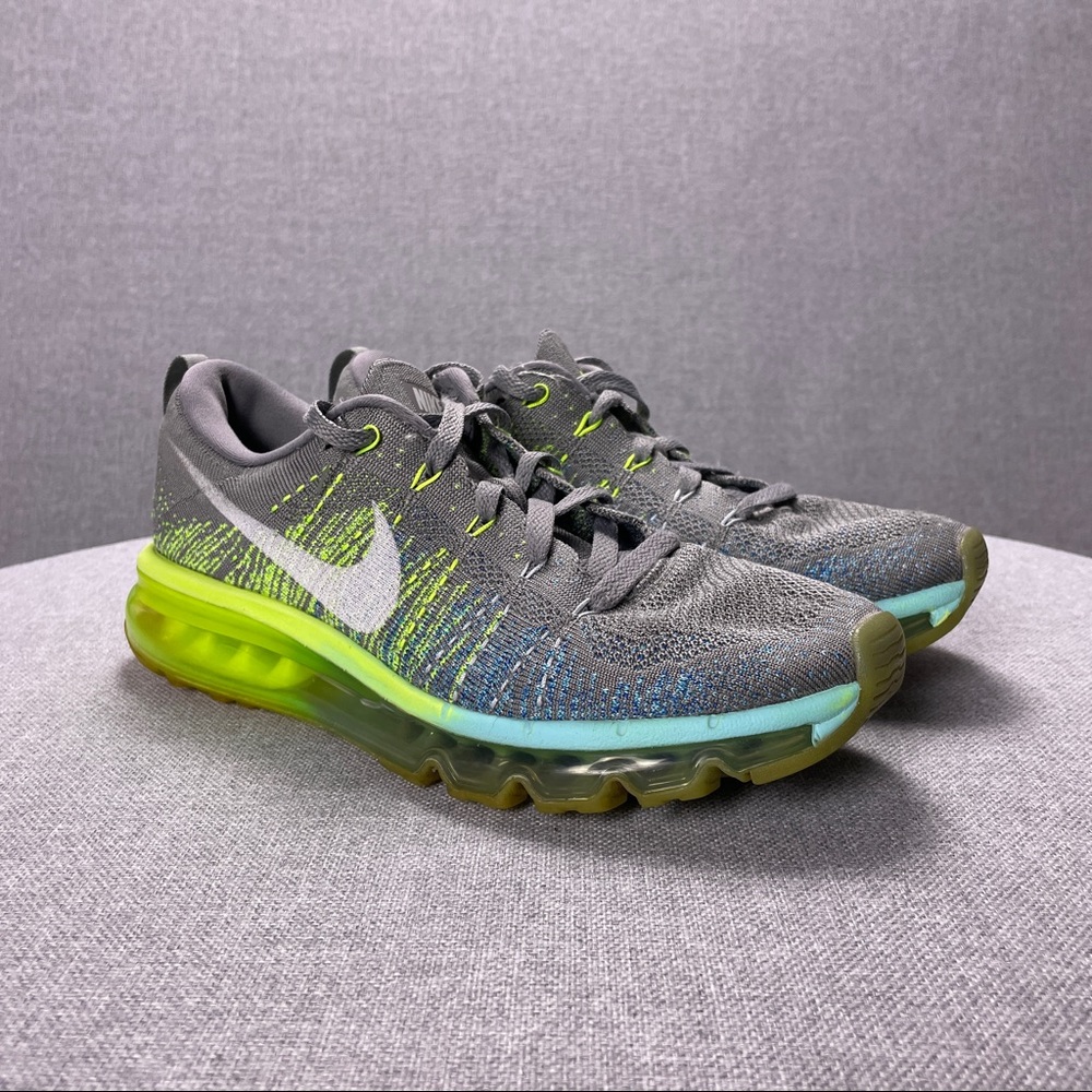 Nike Air Max Flyknit Light Charcoal Sail Volt 620659-017 Womens Shoes Size 9